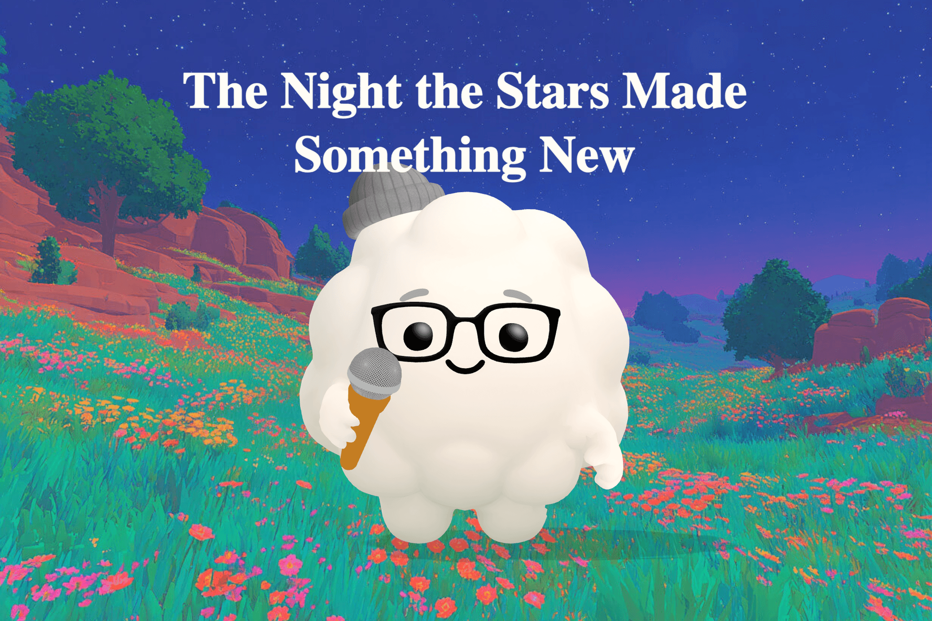 A boy kneels at his bedroom window gazing at a glowing door shaped constellation in the night sky above a dark oak tree.