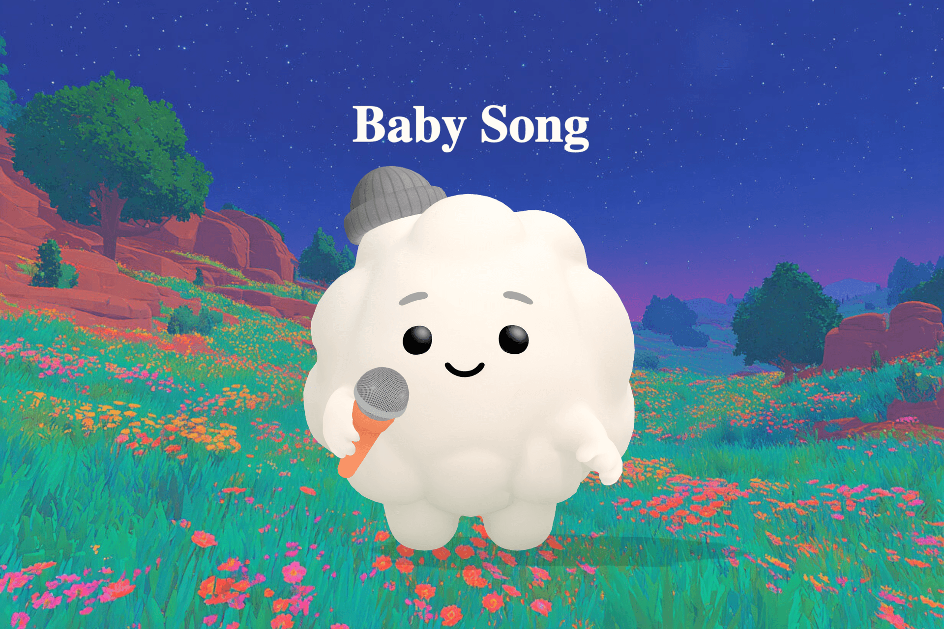 A soft, dreamy nighttime scene with moonlight glowing over a calm silver sea as stars drift gently above a sleeping baby.