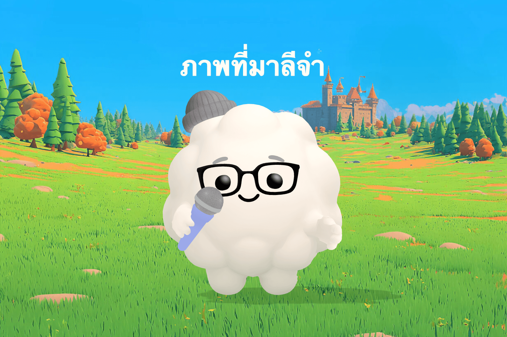 An elephant named Malee holds a paintbrush in her trunk and paints a river scene on a large sheet of paper in a zoo at dawn.