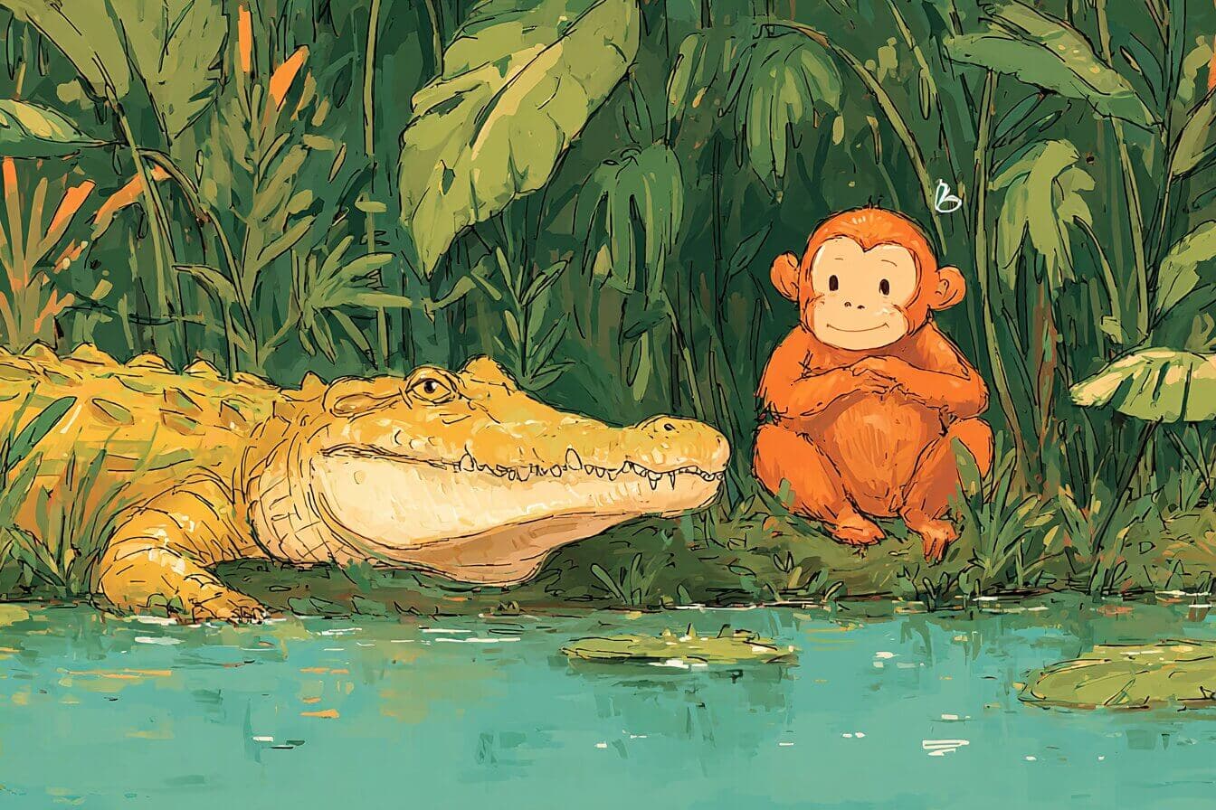 The Monkey And The Crocodile Bedtime Story